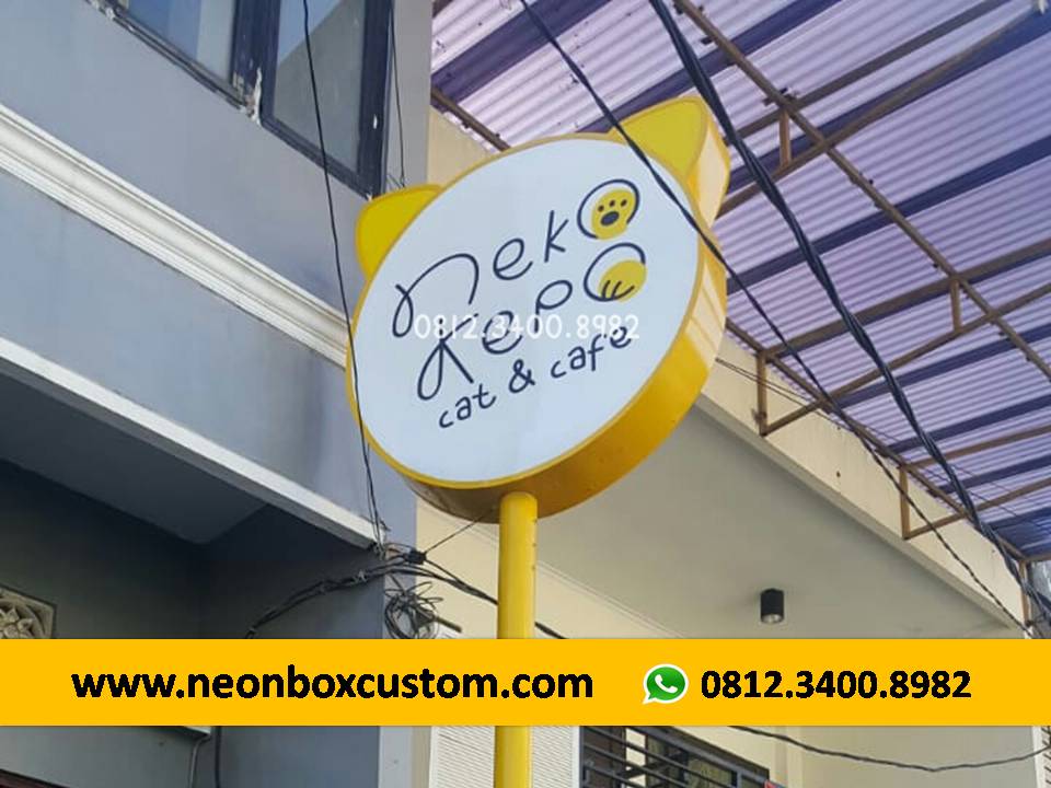 Neon Box Akrilik Surabaya. Neon Box Bulat Akrilik 0812.3400.8982
