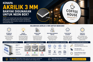 Kenapa Akrilik 3 mm Banyak Digunakan untuk Neon Box?