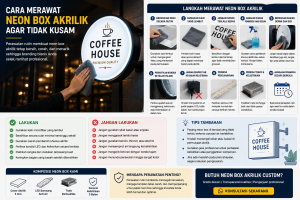 Cara Merawat Neon Box Akrilik Agar Tidak Kusam