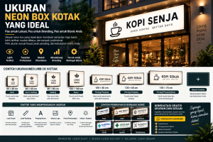Ukuran Neon Box Kotak yang Ideal: Panduan Menentukan Dimensi Sesuai Lokasi