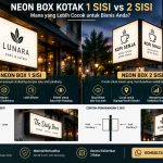 Neon Box Kotak 1 Sisi vs 2 Sisi: Mana yang Lebih Cocok untuk Bisnis?