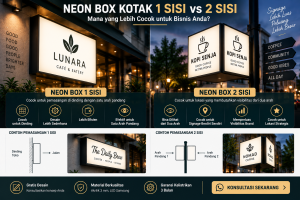 Neon Box Kotak 1 Sisi vs 2 Sisi: Mana yang Lebih Cocok untuk Bisnis?