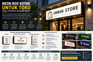 Neon Box Kotak untuk Toko: Pilihan Signage Simpel, Profesional, dan Mudah Terlihat