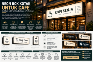 Neon Box Kotak untuk Cafe: Pilihan Signage yang Simpel, Modern, dan Menarik