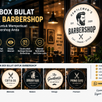 Neon Box Bulat untuk Barbershop: Signage Unik untuk Memperkuat Branding