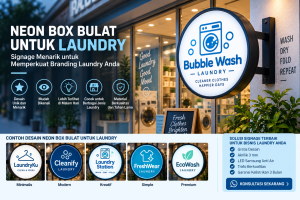 Neon Box Bulat untuk Laundry: Pilihan Signage Menarik untuk Memperkuat Branding