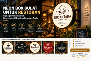 Neon Box Bulat untuk Restoran: Signage Menarik untuk Memperkuat Branding