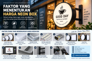 Faktor yang Menentukan Harga Neon Box: Panduan Sebelum Memesan