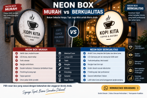Neon Box Murah vs Neon Box Berkualitas: Apa yang Perlu Diperhatikan?