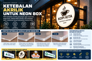 Ketebalan Akrilik untuk Neon Box: Pilihan dan Pertimbangannya