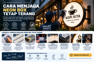 Cara Menjaga Neon Box Tetap Terang dan Awet
