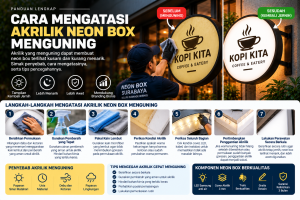 Cara Mengatasi Akrilik Neon Box Menguning