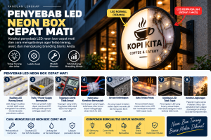 Penyebab LED Neon Box Cepat Mati dan Cara Mengatasinya